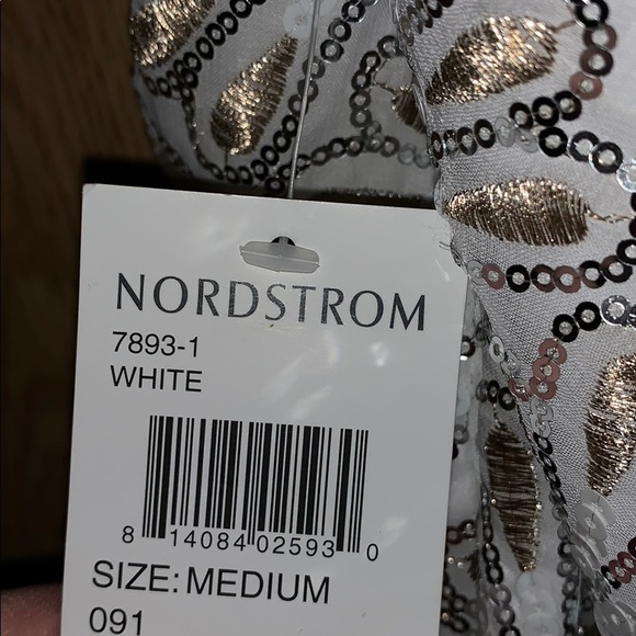 Strapless sequined white dress - Picture 3 of 3